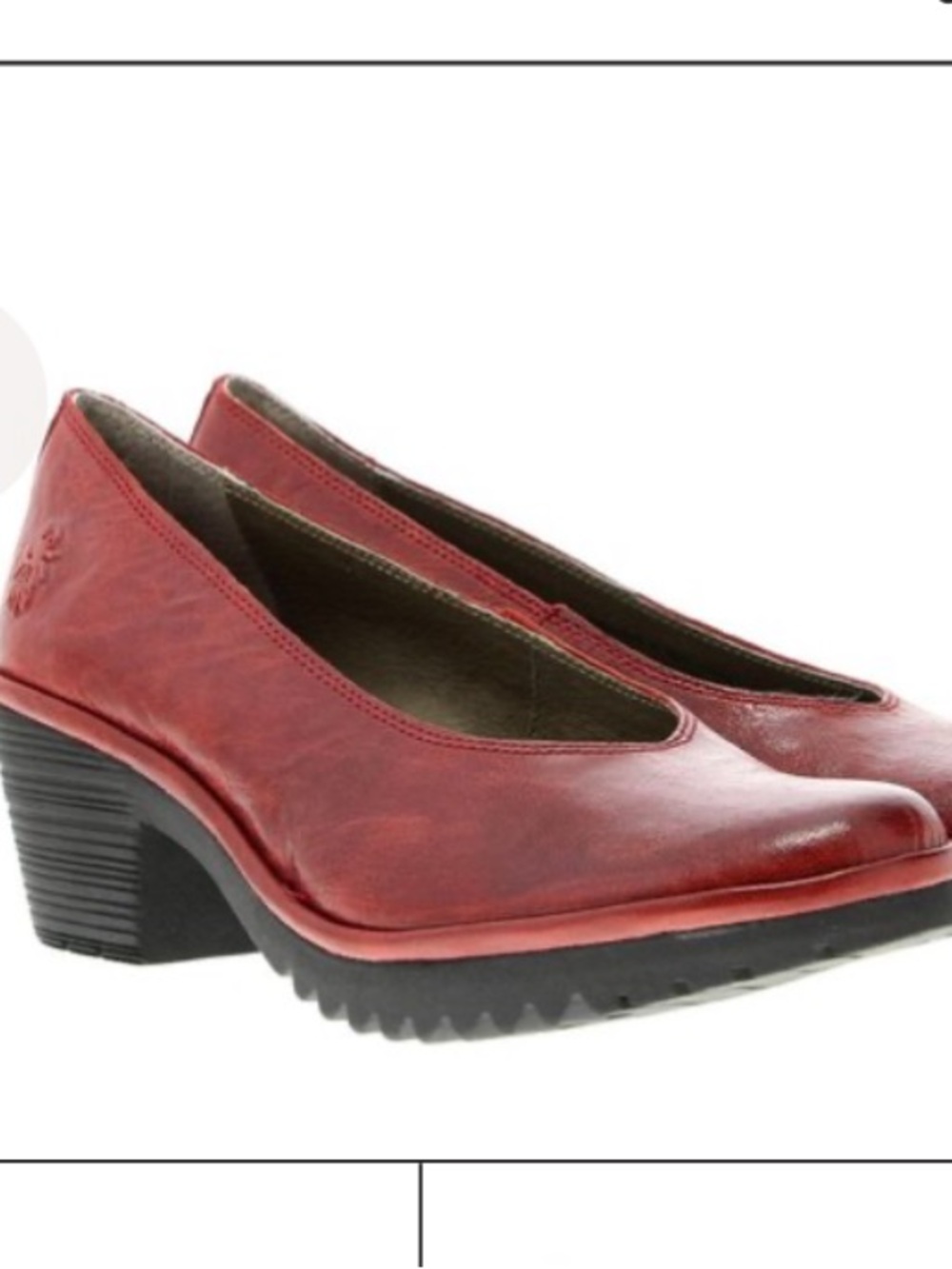 Fly London Walo pumps red leather shoes size EU 41